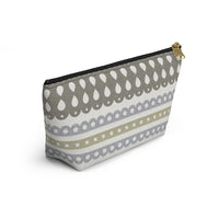 Ribbon Candy Accessory Pouch w T-bottom in Brown